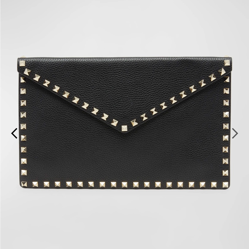 Valentino Rockstud Large Envelope Clutch Bag